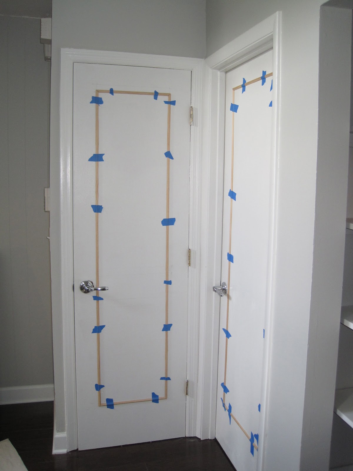 Confetti and Stripes diy dressing up plain flat doors