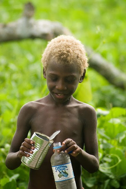 Aborigines And Melanesians Naturally Blonde Hair And Dark Skin