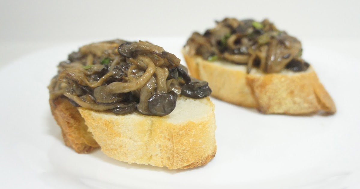 Receitinhas da Brunildinha BRUSCHETTA DE SHIMEJI E SHITAKE