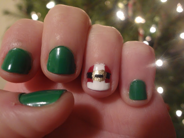 aka Bailey, Santa suit, nail art, holiday nails