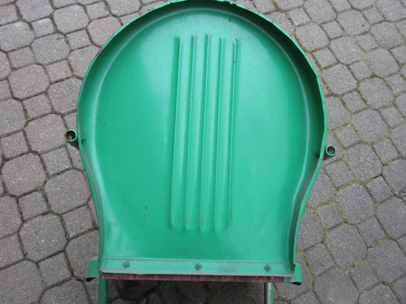 Vintage green metal bouncy chair and yellow ones. Toronto Trashures