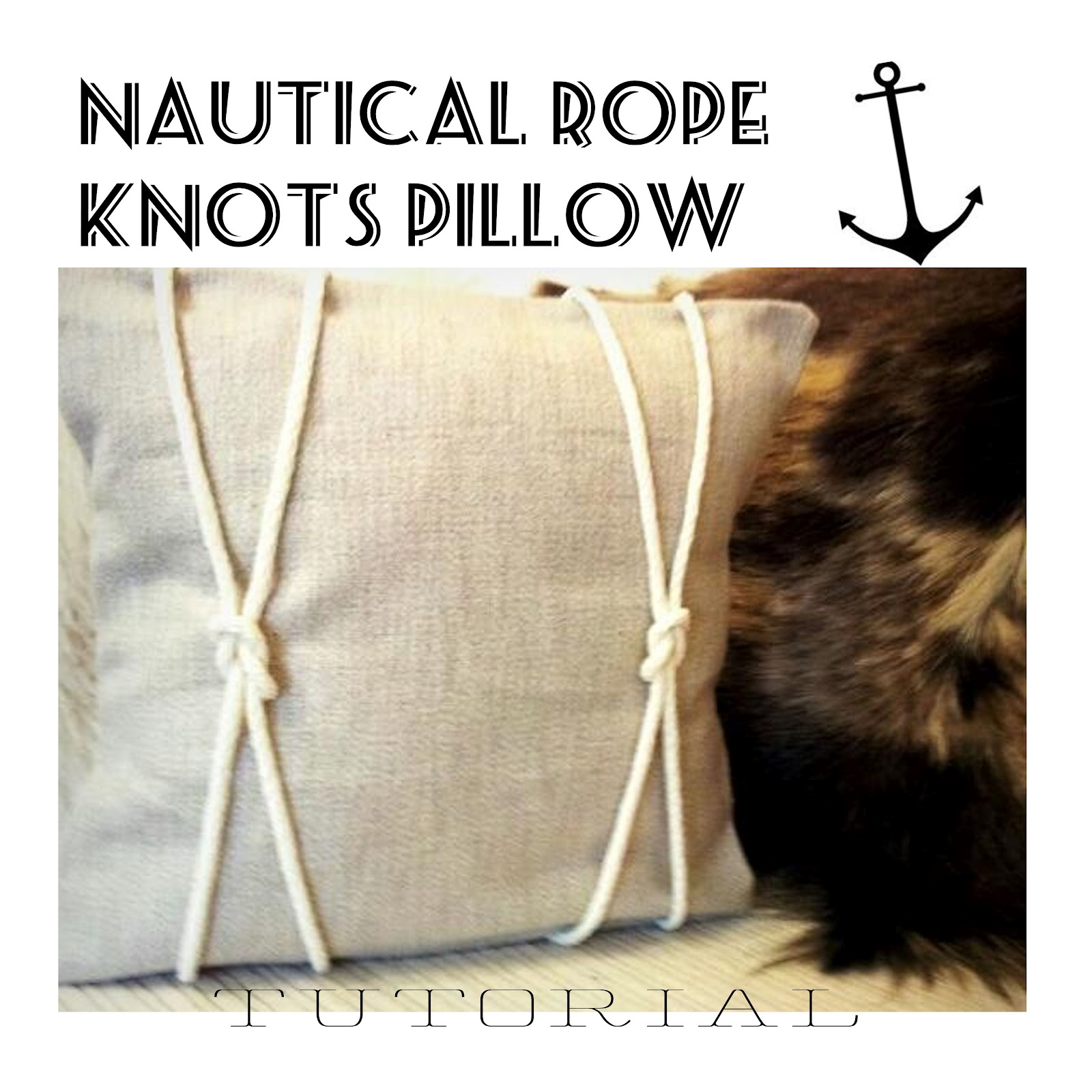 nautical knot pillow tutorial
