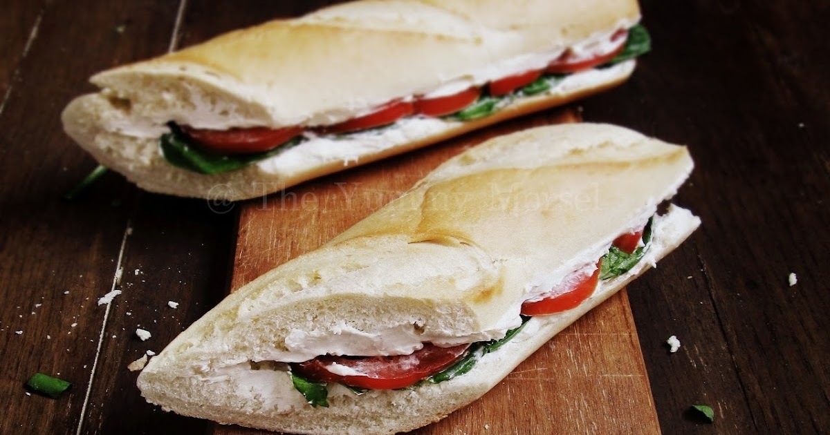 The Yummy Morsel Cream cheese Tomato Spinach Sandwich