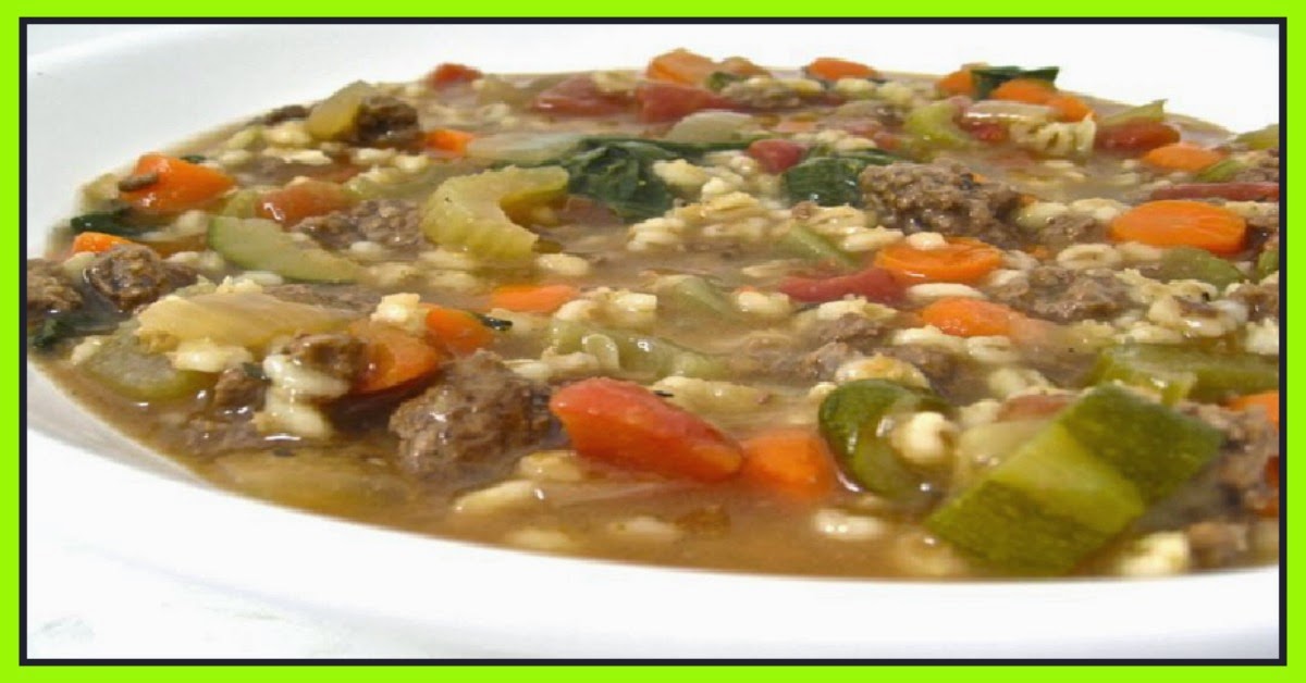 weight watchers recipes Skinny Beef, Vegetable and Barley Soup (Stove