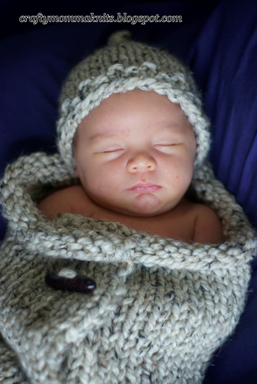 Crafty Momma Baby Wrap and Matching Hat