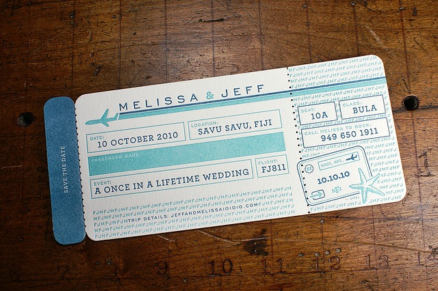 vintage movie ticket wedding invitations