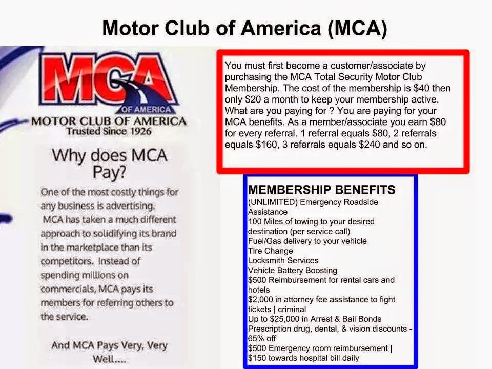 MOTOR CLUB OF AMERICA 