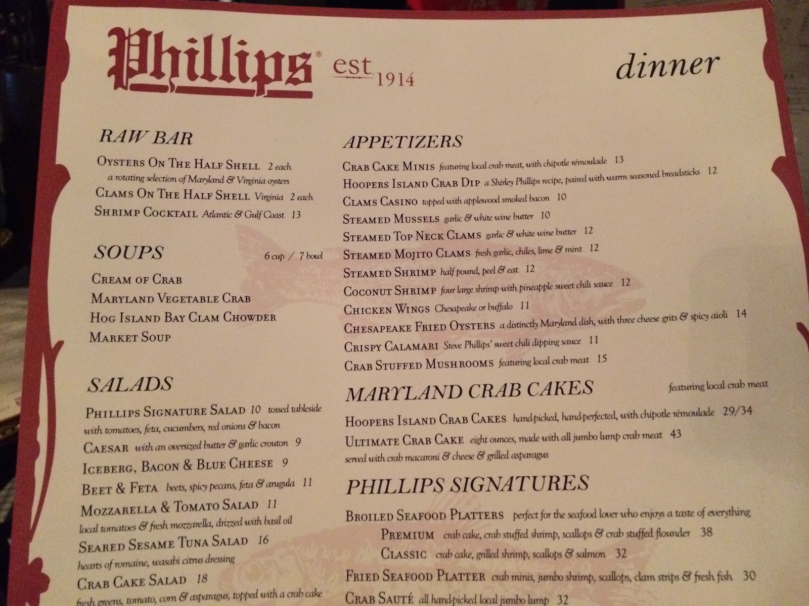 TASTE OF HAWAII PHILLIPS SEAFOOD BALTIMORE, MARYLAND