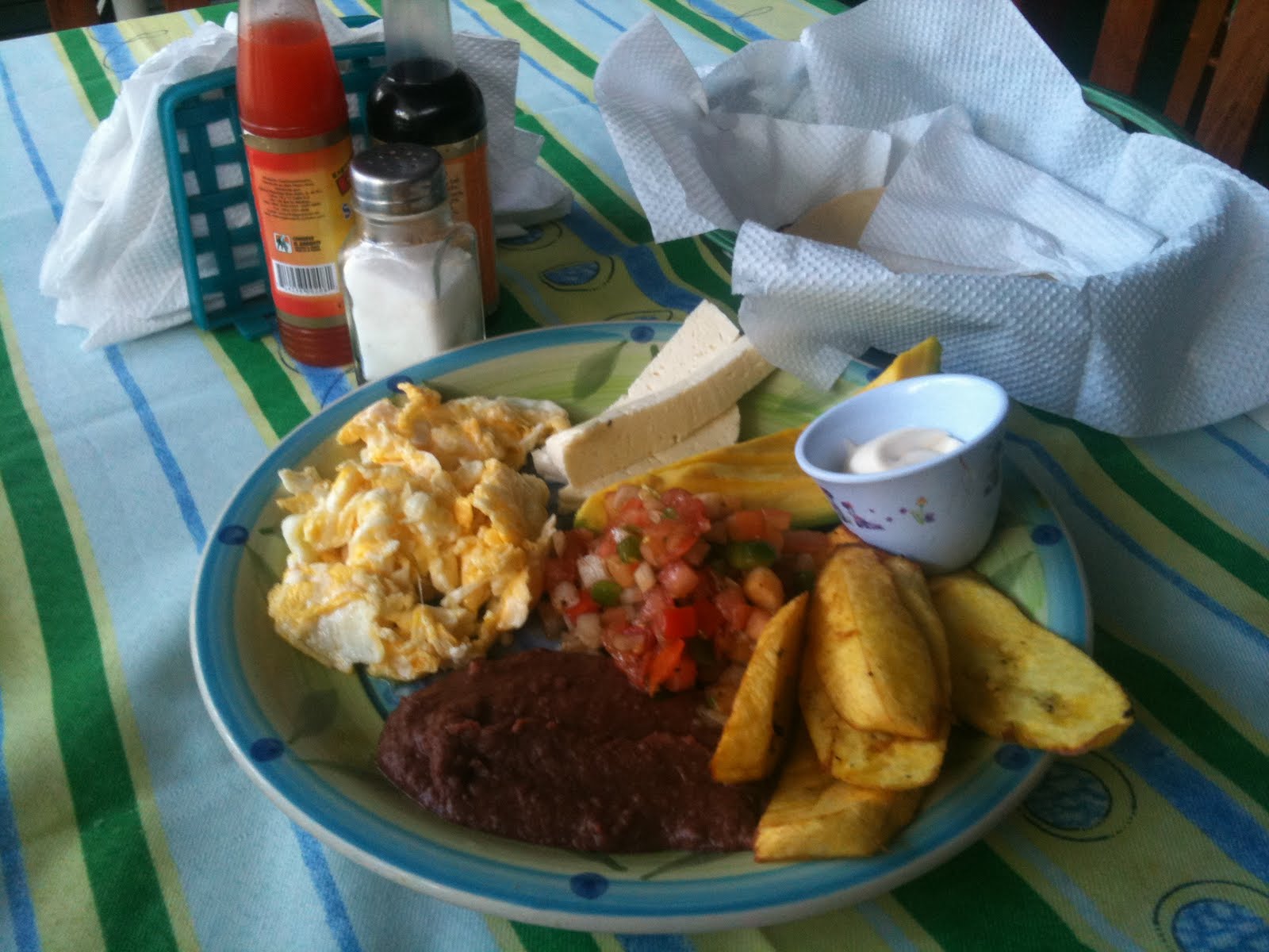 Beans on Toast A typical Honduran breakfast
