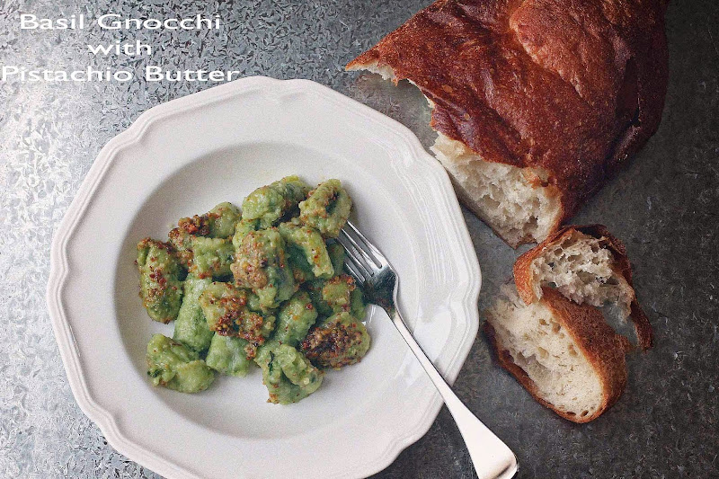 Milk and Honey Basil Gnocchi with Pistachio Butter