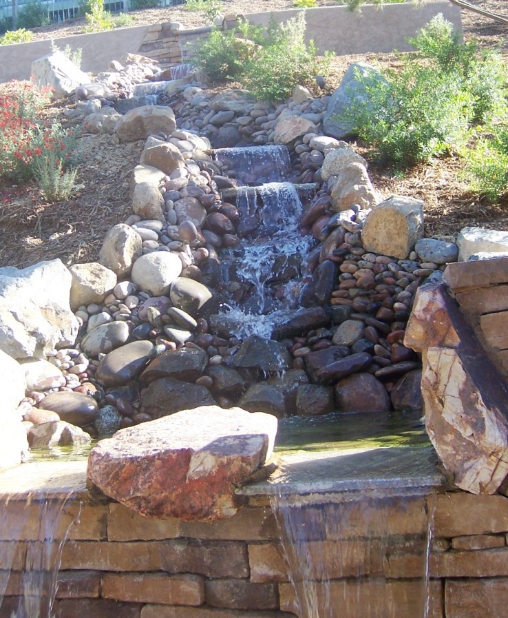 The 2 Minute Gardener Photo Water Feature on a Slope