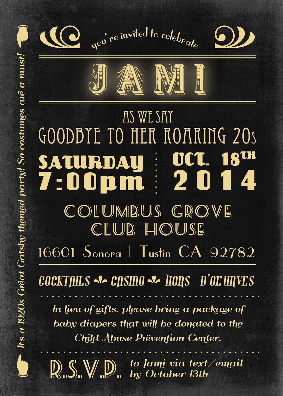parties on a penny my goodbye roaring 20 s 30th birthday party