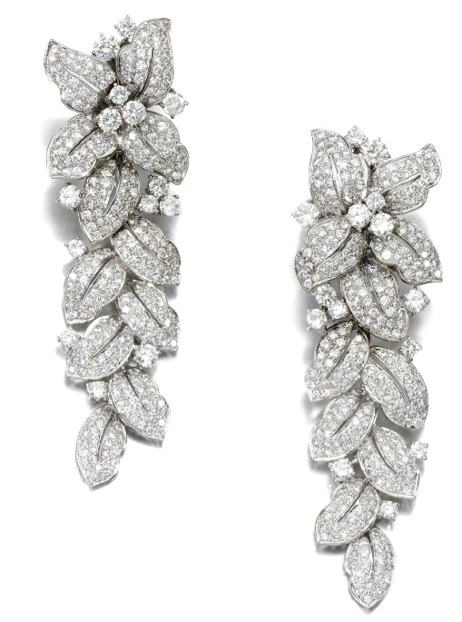 Marie Poutine's Jewels & Royals Diamond Pendant Earrings