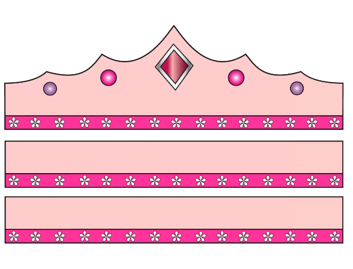 COROA DE PRINCESA PARA RECORTAR E MONTAR