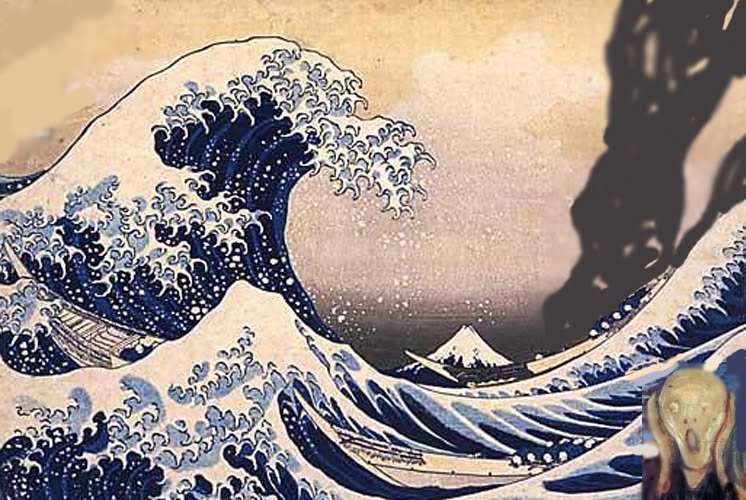 tsunami painting japanese