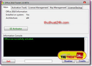 Crack Office dễ dàng bằng Office 2010 Toolkit and EZ-Activator 2.2.3 - 2