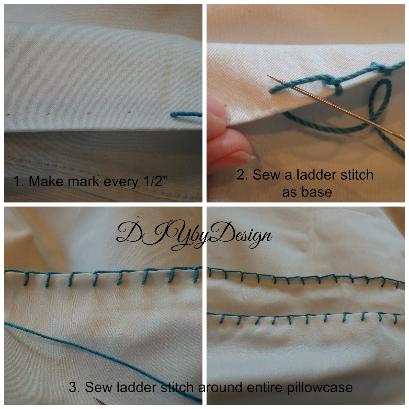 DIY by Design It's All in the Details Crochet Edge Pillowcase Tutorial