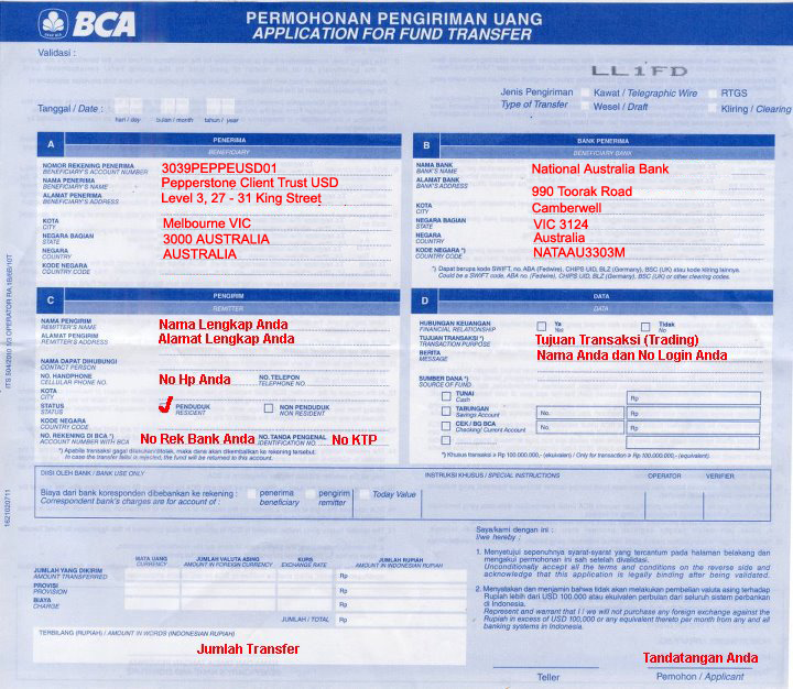 Forex deposit via bca