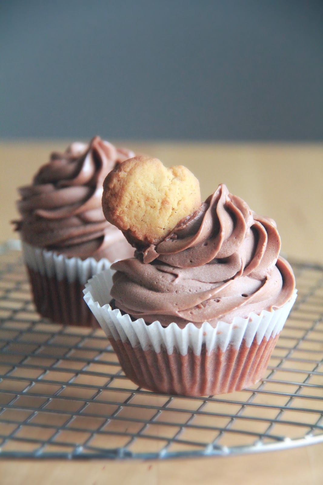 Crumbs and Cookies malted milk chocolate cupcakes.