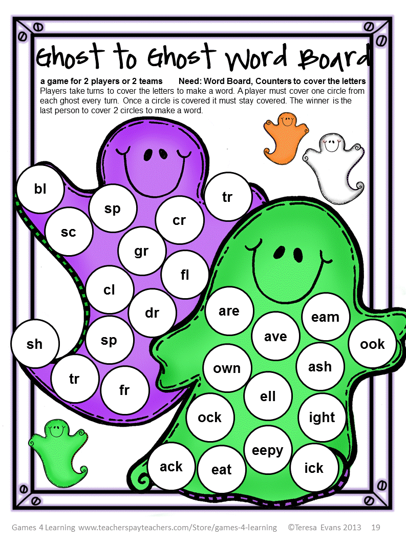 Fun Games 4 Learning Halloween Literacy Freebies
