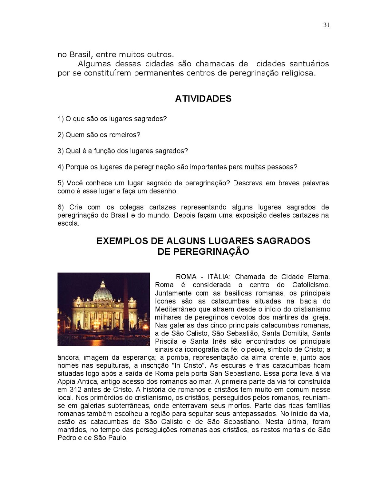 ENSINO RELIGIOSO 3° 4° 5° ANO ATIVIDADES EXERCÍCIOS (IMAGENS) ENS