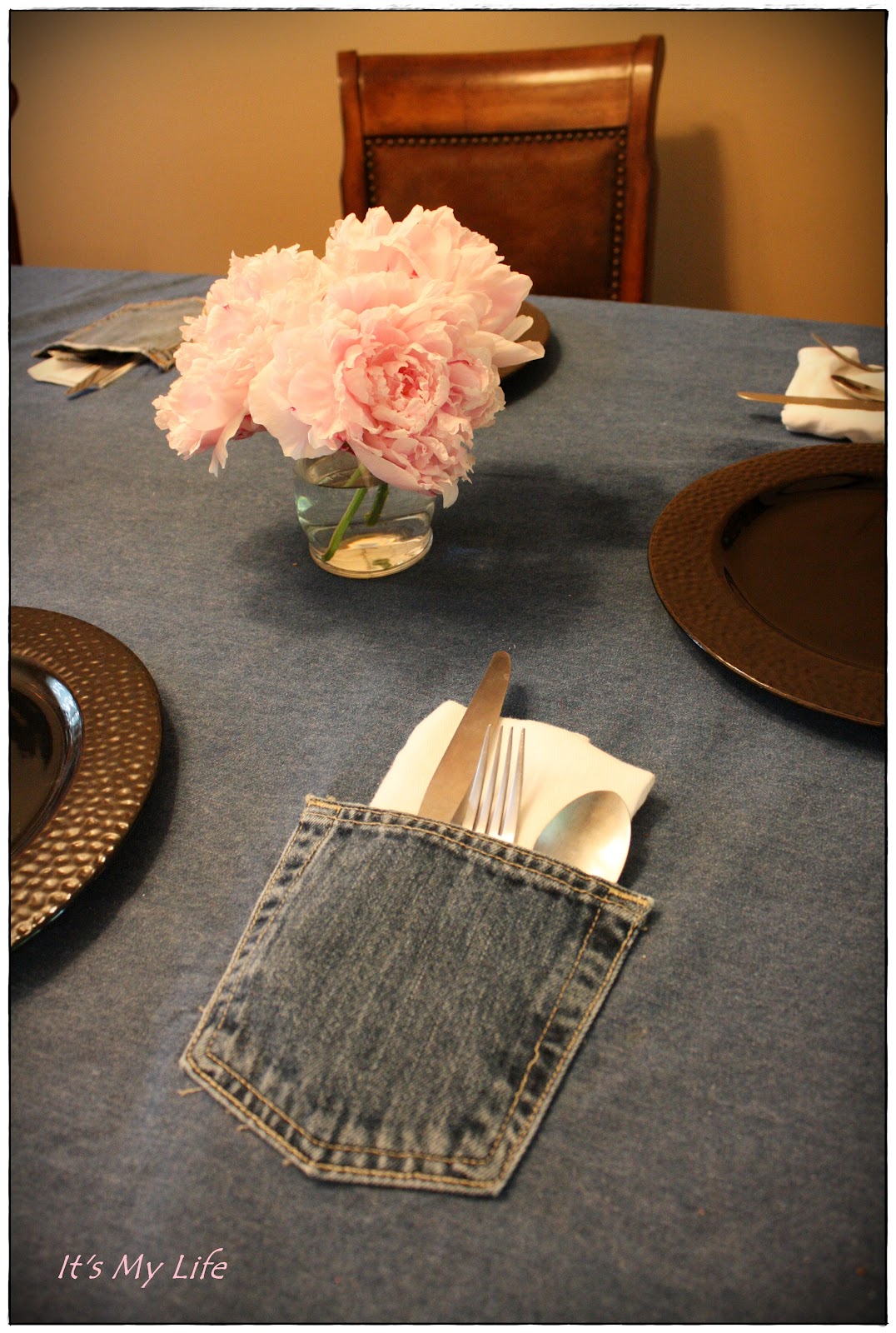 denim tablecloth