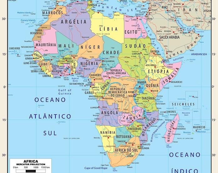 Paises De Continente Africano Mapa