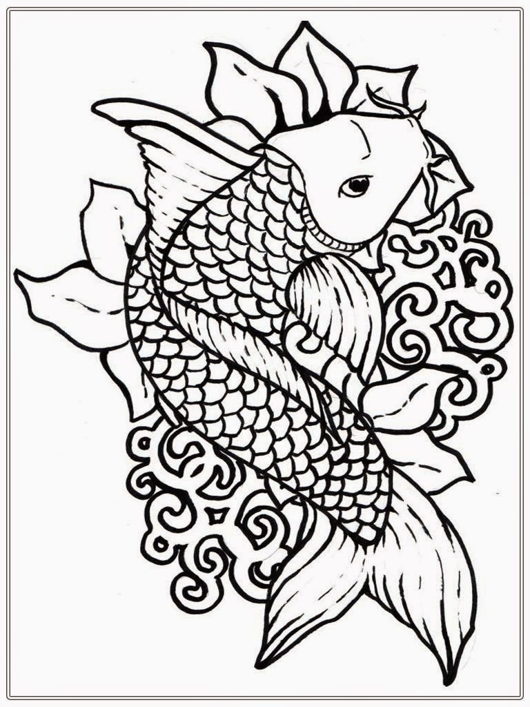 Adult Free Fish Coloring Pages | Realistic Coloring Pages