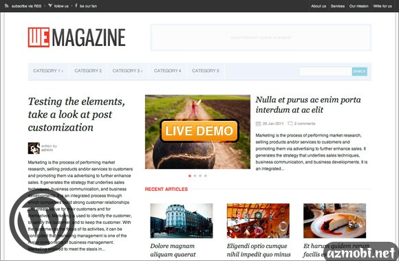 WeMagazine, a Flexible WordPress Theme