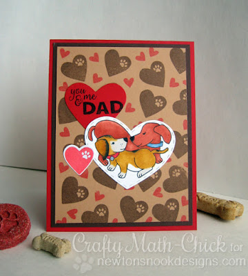 Doggie Daddy Father's Day card by Crafty Math Chick | Darling Duos stamp set by Newton's Nook Designs