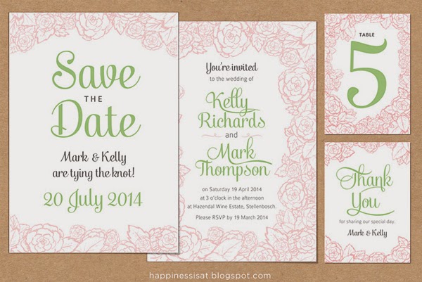 Durban-based wedding stationery - hand lettering and original illustrations