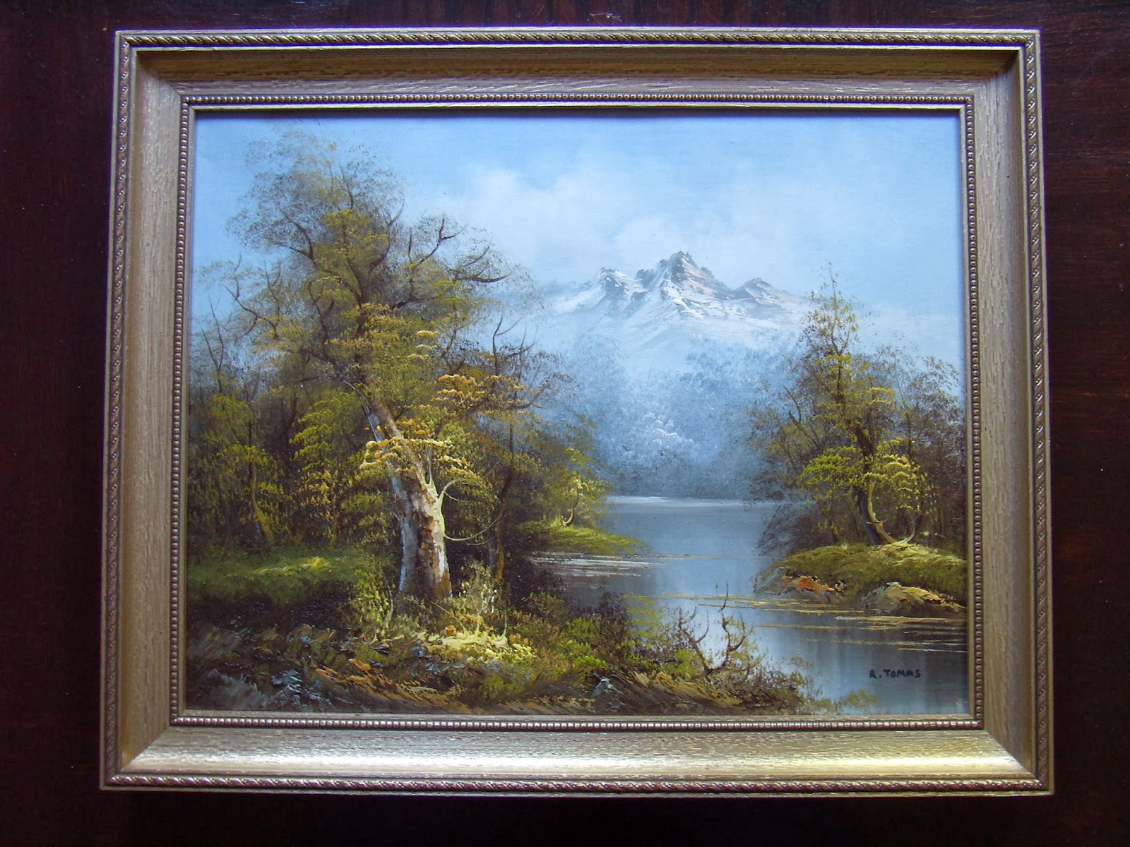 Private art collection Oil painting on canvas by R. Tomas.