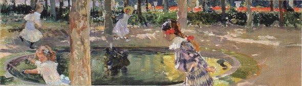 Joaquín Sorolla Bastida - Saltando a la comba, La Granja