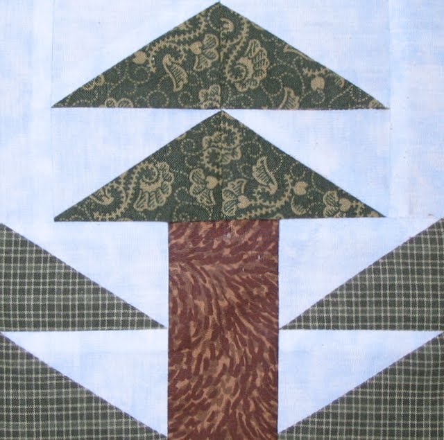 Starwood Quilter Tall Pine Tree Quilt Block and Leaf Out at Starwood