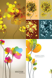春の花を表現した背景 7 vector spring backgrounds in floral style イラスト素材