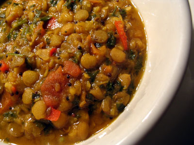 Spicy Green Lentils and Yellow Split Peas