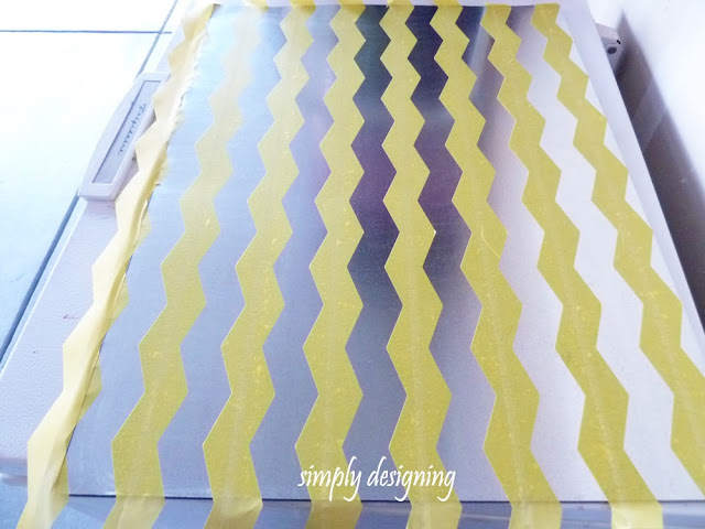 DIY Chevron Magnetic Bulletin Board | includes a full tutorial on how to create this project | from Simply Designing | #diy #chevron #organization