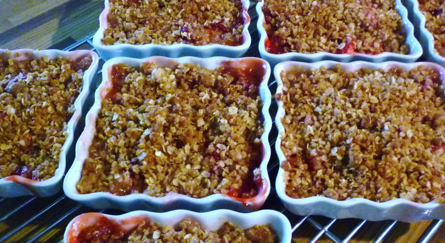 For Love of the Table StrawberryRhubarb Crisp with Orangescented