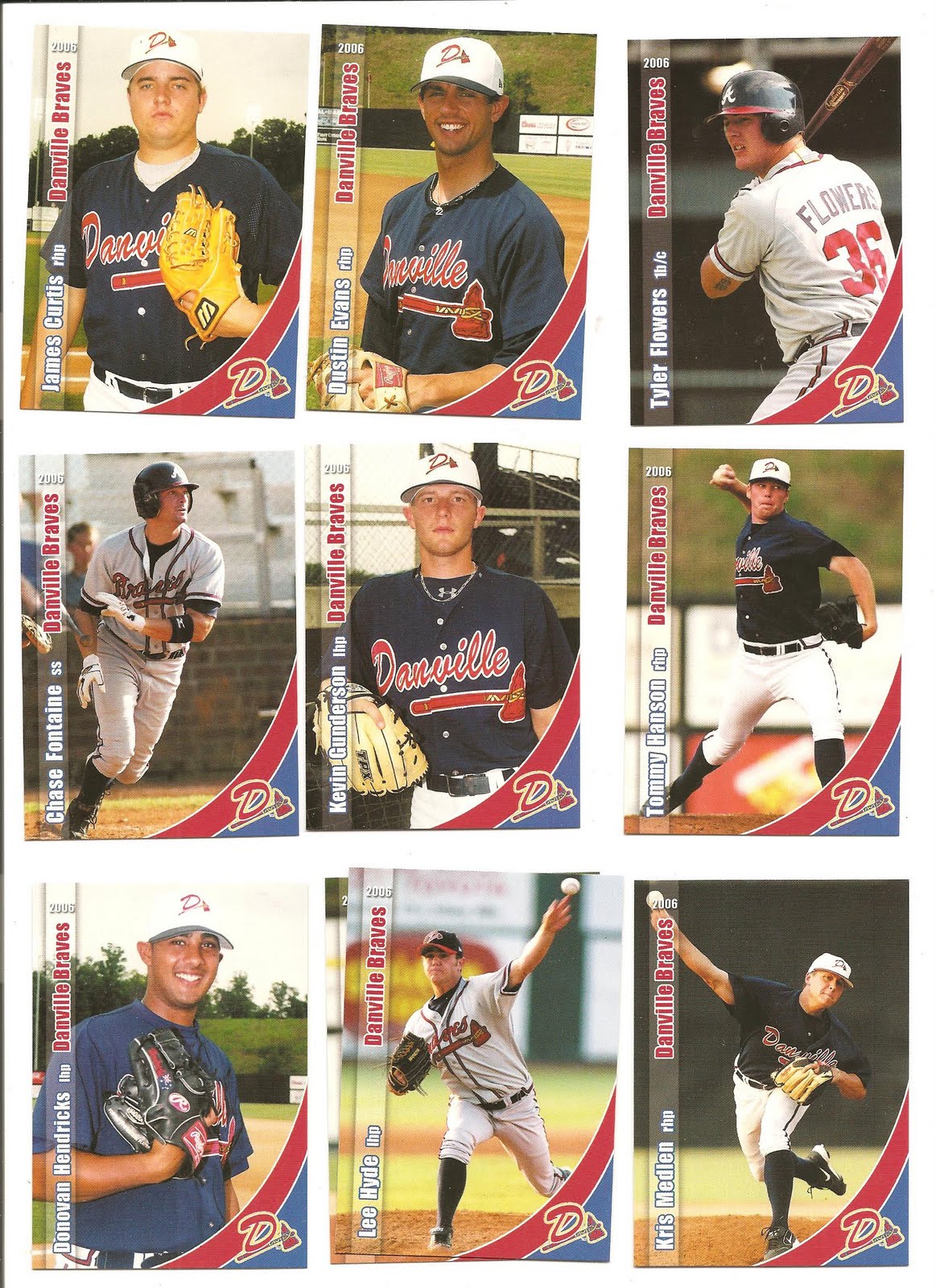JS Sports Cards 2006 Danville Braves Minor League Baseball Cards