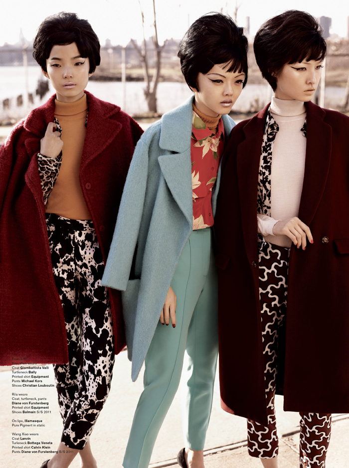 Baby Love by Josh Olins for V Magazine v72 with Wang Xiao, Rila Fukushima and Xiao Wen Ju
