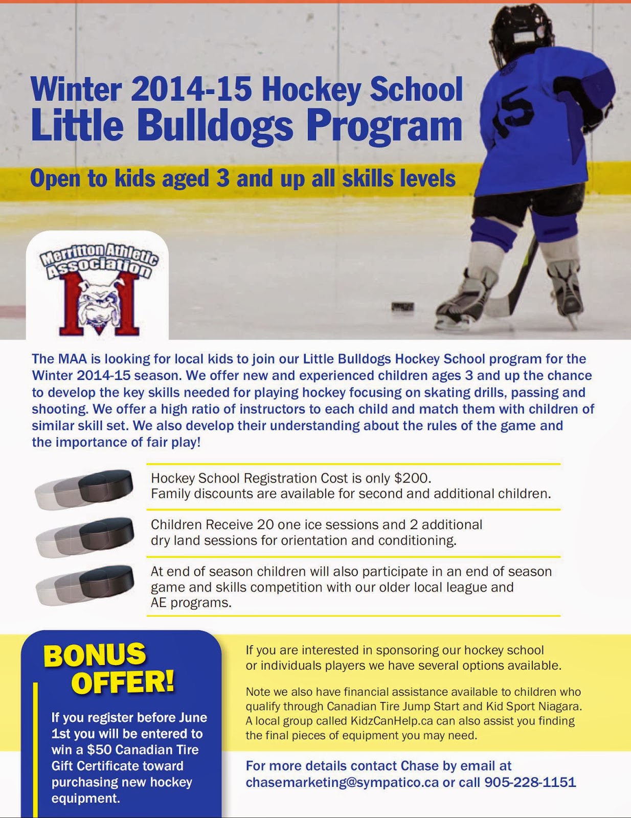 MAA SIGNUPS HOCKEY SCHOOL, SOCCER SCHOOL, PRETRYOUT