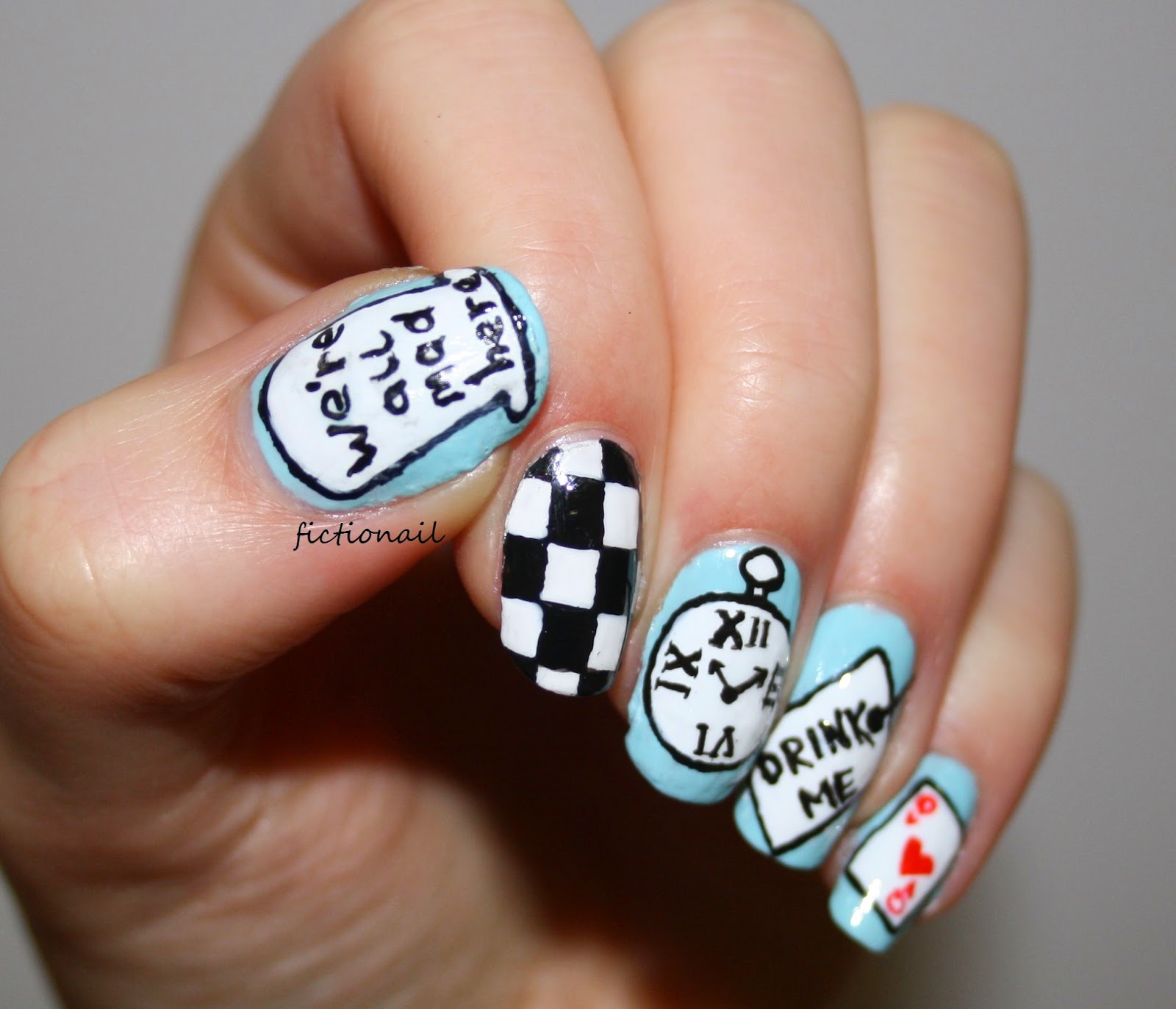 Alice In Wonderland Nails Alice In Wonderland Nail Art