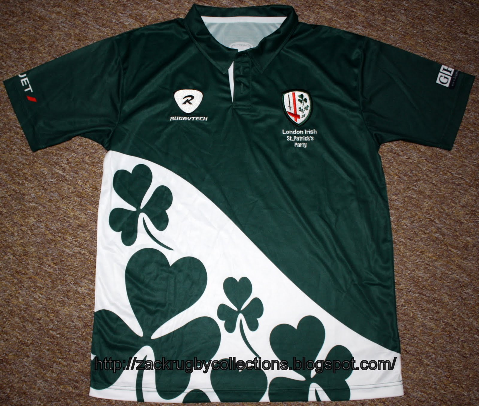 ZackRugby Collections® Special Edition London Irish St Patrick Day