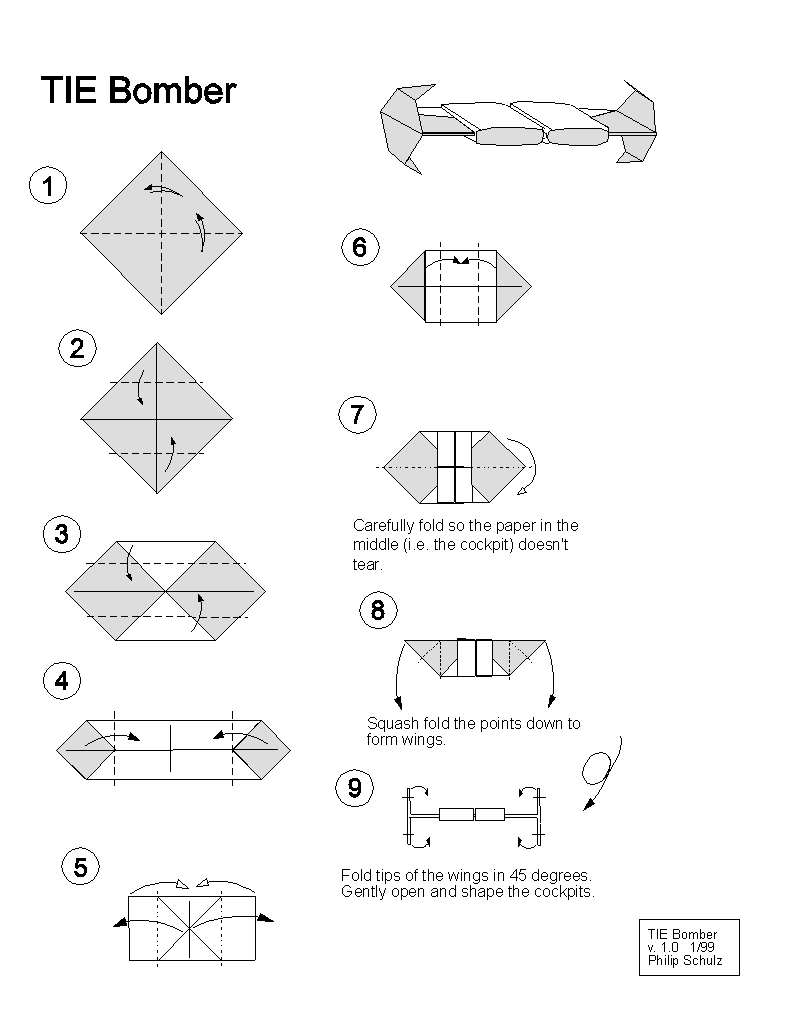 Extremegami How to make a origami tie bomber