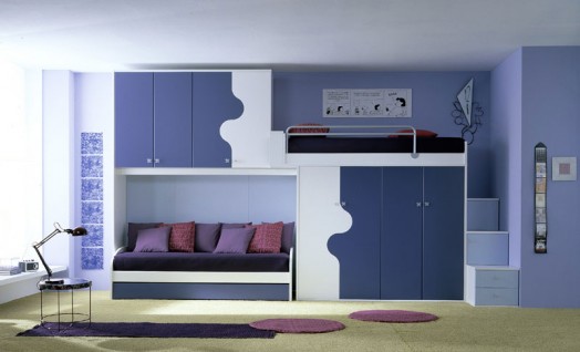 Habitaciones con estilo: FOTOS DE DORMITORIOS AZULES PARA DOS CHICOS