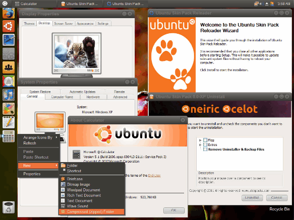  Ubuntu Transformation Pack v5.0 for Windows XP + Win7 too KOSKOMPUTER+-+2012-01-06_153409