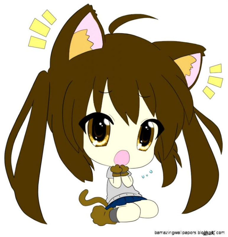 Cute Chibi Cat Girl Line Art Colouring by Wonderfully Gorgeous on Cute Chibi Cat Girl Line Art Colouring by Wonderfully Gorgeous on