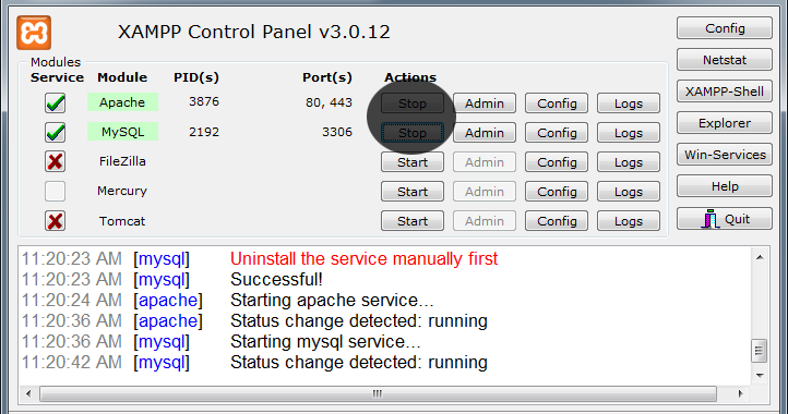 Xampp Control Panel V3.0.12 Xampp Control Panel V3.0.12