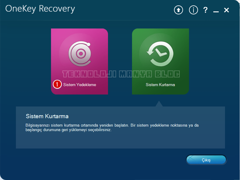Lenovo Onekey Recovery Kullanimi Resimli Anlatim Teknoloji Manya
