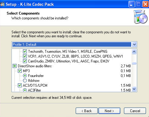 K-Lite Mega Codec Pack 2.1.0 (May 22 2007)